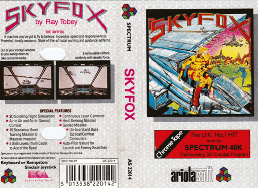 Skyfox box art for ZX Spectrum
